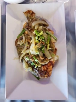 Crispy Pompano in Basil.