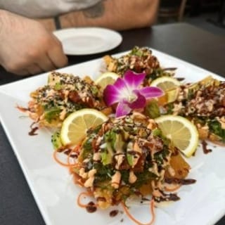 Spicy Salmon Tostadas