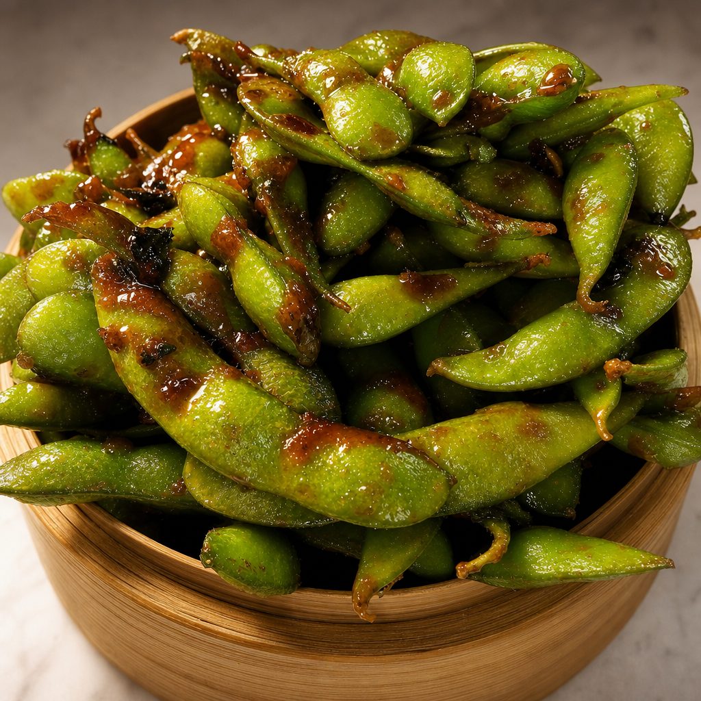 Lan Xang Spicy Edamame.