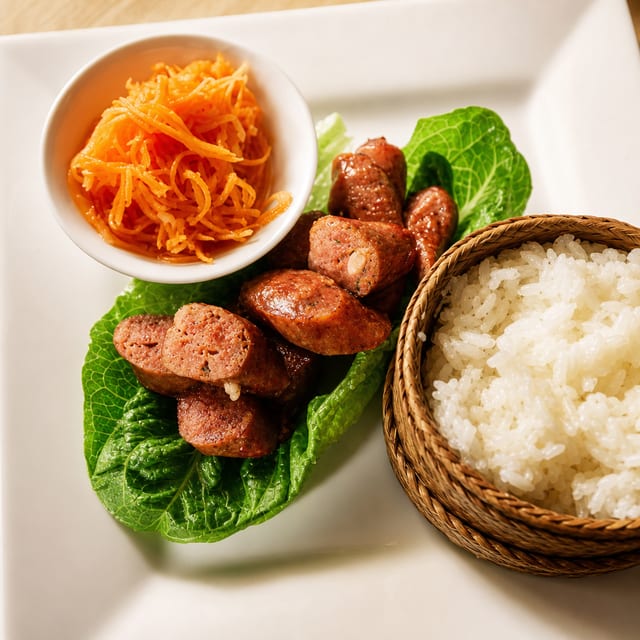 Homemade Lao Sausages -Sai Oua.